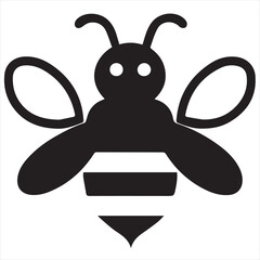 Minimal Bee Logo Design: Elegant Silhouette Style Vector Art for Branding, Eco-Friendly Business Identity, and Clean Logo Concepts