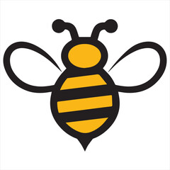 Minimal Bee Logo Design: Elegant Silhouette Style Vector Art for Branding, Eco-Friendly Business Identity, and Clean Logo Concepts