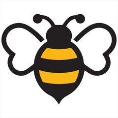 Minimal Bee Logo Design: Elegant Silhouette Style Vector Art for Branding, Eco-Friendly Business Identity, and Clean Logo Concepts