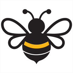 Minimal Bee Logo Design: Elegant Silhouette Style Vector Art for Branding, Eco-Friendly Business Identity, and Clean Logo Concepts