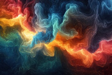 Fototapeta premium Colorful Abstract Swirling Pattern with Vibrant Energy and Depth