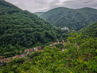 Panoramic View from Szeleta Hill Over Lillafüred and Palotaszálló