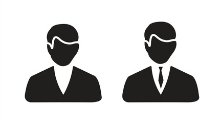 Business Man Flat Icon, human resources and businessman icon concept, eps 10 on white background, vector illustration.