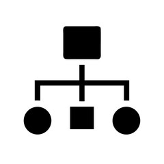 organizational route icon vector illustration