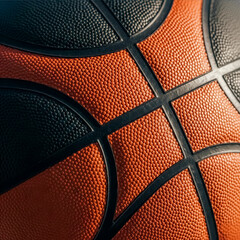 Obraz premium Close-up of a Basketball Texture