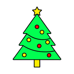 vector illustration of a christmas tree