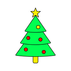 vector illustration of a christmas tree
