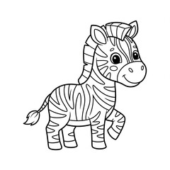 Safari Adventure Awaits! Printable zebra Outline for Coloring Books