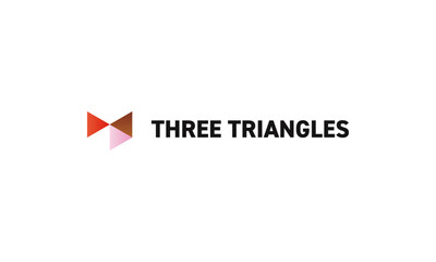 Red Triangle Business Logo – Flat Vector Design with Red, Brown, and Pink Motifs for Tech, Branding, and Startup Use.