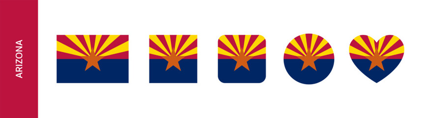 Flag of Arizona state, US
