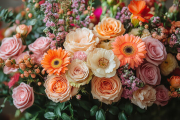 Bouquet of flowers in a vase.