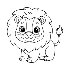 Safari Adventure Awaits! Printable Lion Outline for Coloring Books