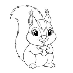 Safari Adventure Awaits! Printable Squirel Outline for Coloring Books