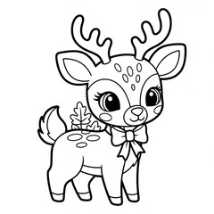 Safari Adventure Awaits! Printable deer Outline for Coloring Books