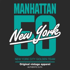 Sport t-shirt graphics. New York City athletic apparel design. Vector