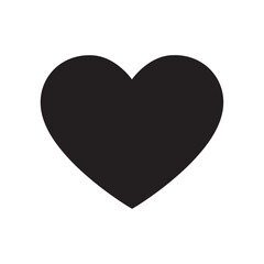 Black heart on white background