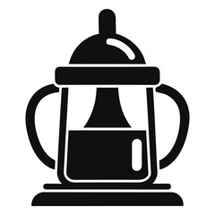 Baby bottle and feeder vector art illustration