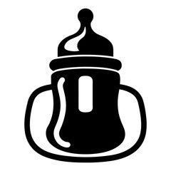 Baby bottle and feeder vector art illustration