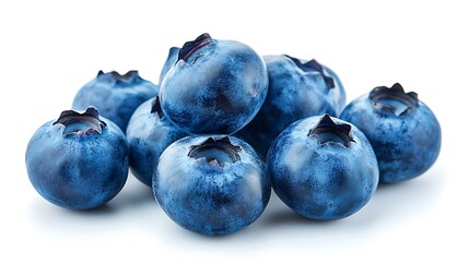 Obraz premium Fresh ripe blueberry fruit isolated on white background