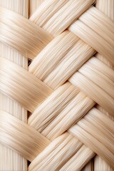 Braided Weave Texture: close up of intertwining light colored strands forming woven pattern