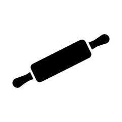 Rolling pin icon with transparent background representing baking and dough preparation tools
