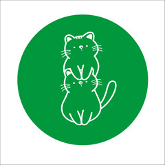MASCOTAS ICONOS GATOS KITTY CAT LOVER SIGNOS LOGOS LOGOTIPOS MARCA GRAFICA