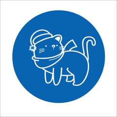 Obraz premium MASCOTAS ICONOS GATOS KITTY CAT LOVER SIGNOS LOGOS LOGOTIPOS MARCA GRAFICA