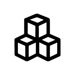 Sugar cubes icon with transparent background representing sweetener and kitchen ingredient
