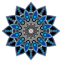 Mehndi Henna Drawing Circular Mandala pattern for tattoo, decoration premium product poster or painting. Decorative ornament in ethnic oriental style. Outline doodle hand draw illustration