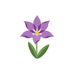 Naklejka premium Colorful flat icon of tropaeolum flower with no white