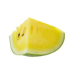 Ripe Yellow Watermelon Cut Slice PNG Format