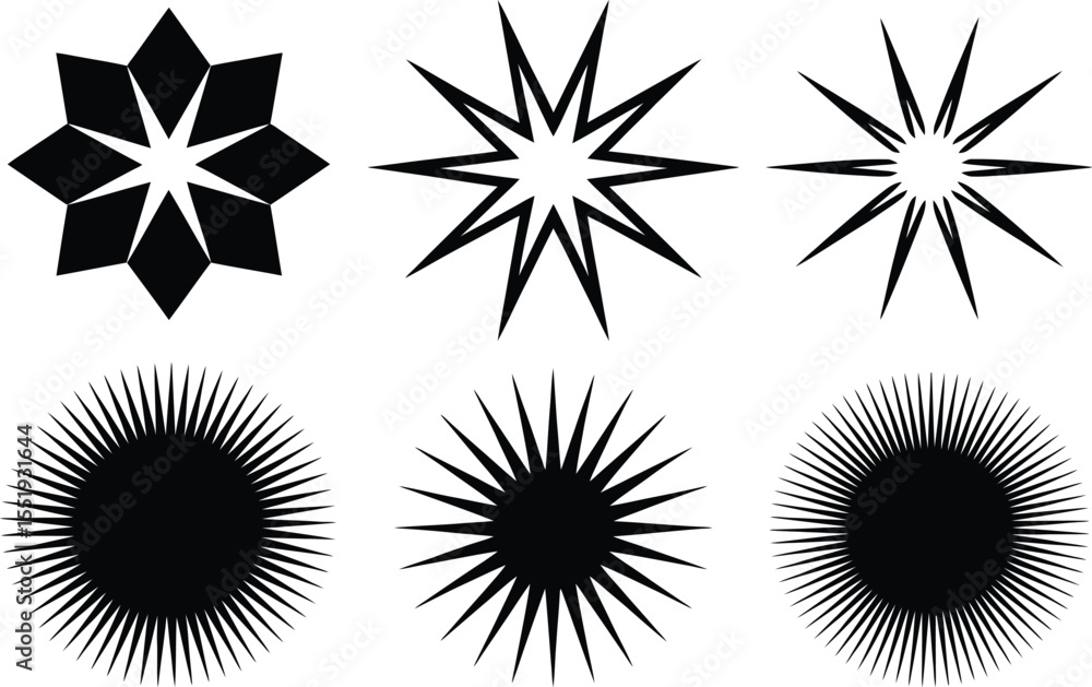 Poster set of four abstract vector elements