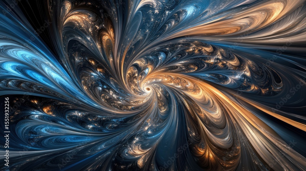 Poster cosmic swirl of celestial fire and stardust exploding in a galactic vortex