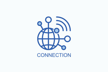 Connection Icon Or Logo Isolated Vector Illustration
