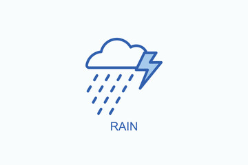 Rain Icon Or Logo Isolated Vector Illustration