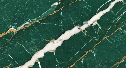 Emerald Green Marble Texture with Golden Veins Luxury Stone Background