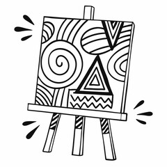 Colorful Abstract Painting with Swirling Pattern Design for Texture or Background