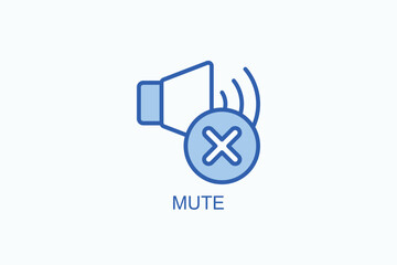Mute Icon Or Logo Isolated Vector Illustration