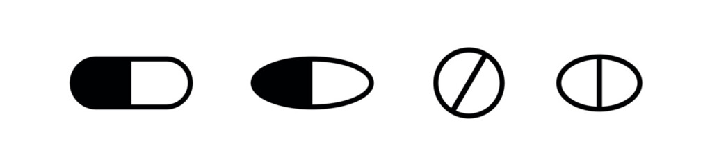 pills icon on white background	