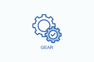 Gear Icon Or Logo Isolated Vector Illustration