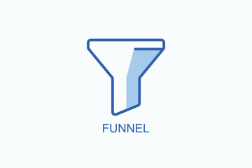 Funnel Icon Or Logo Isolated Vector Illustration