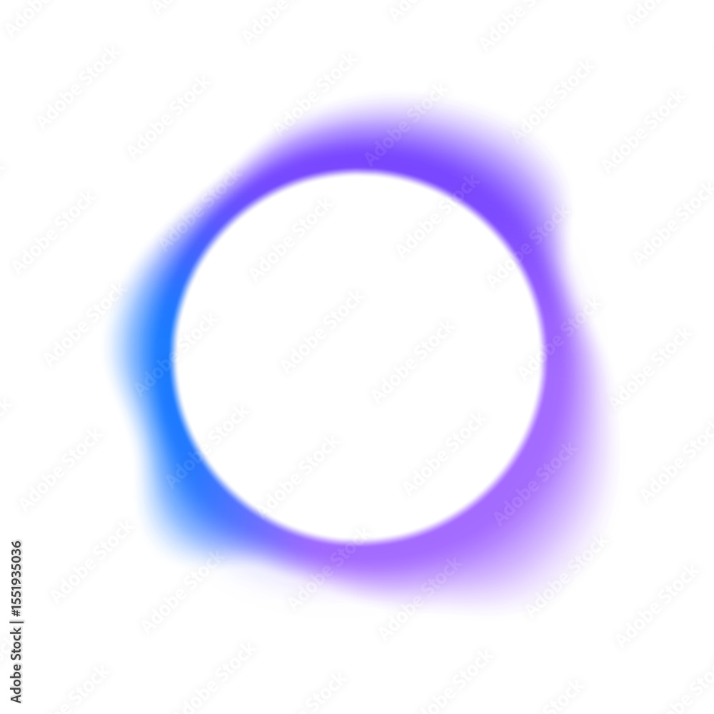 Poster Round banner with neon gradient isolated on white transparent background in PNG format. Rounded neon line with light effect. Swirl glow magic line trail.	