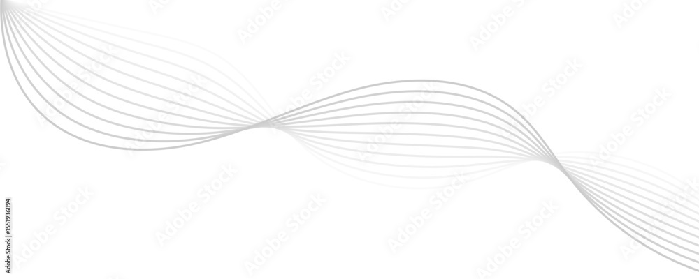 Poster abstract white and gray background. abstract linear flowing particles future technology concept abst
