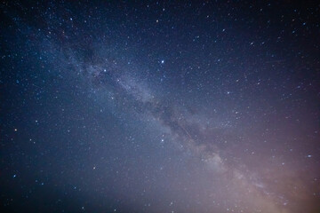 Milky way stars and constellations with a galaxy background.