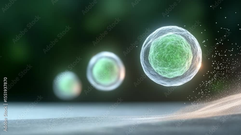 Poster Cellular Development: A stunning visualization of cellular growth, showcasing a detailed and intricate view of life's foundational building blocks.