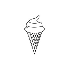 ice cream in a wafer - vector illustration