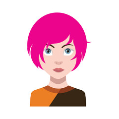 Woman face vector. Woman avatar symbol. Illustration eps 10