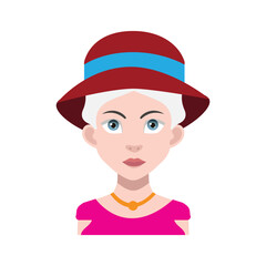 Woman face vector. Woman avatar symbol. Illustration eps 10