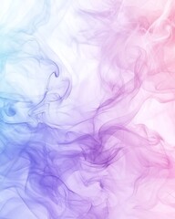 Soft pastel pink, blue, and purple flowing smoke abstract background