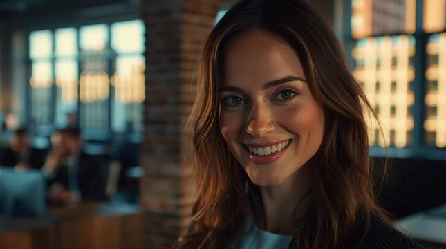 Portrait einer Gesch&auml;ftfrau im B&uuml;ro